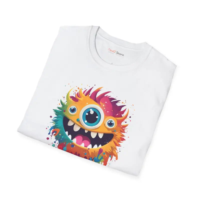 Cute Colorful Monster Softstyle T Shirt - Unisex Cotton - DipaliZ