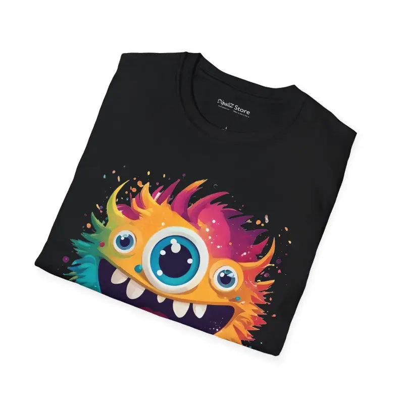 Cute Colorful Monster Softstyle T Shirt - Unisex Cotton - DipaliZ