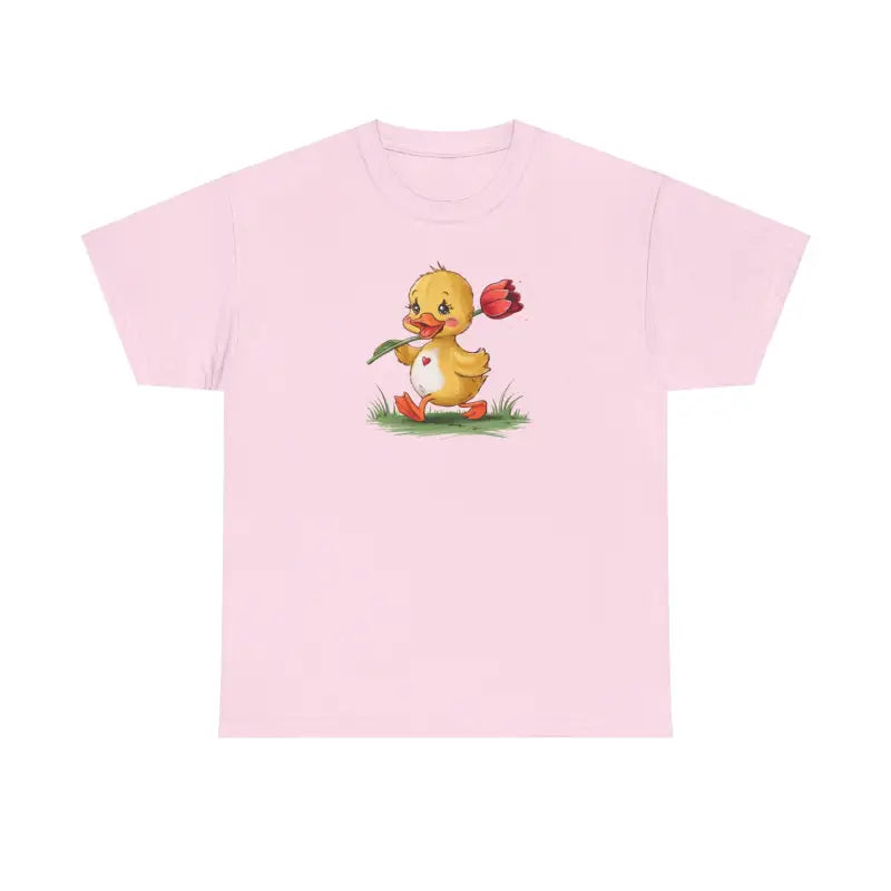Duckling With A Tulip Tee - Heavy Cotton Unisex - DipaliZ