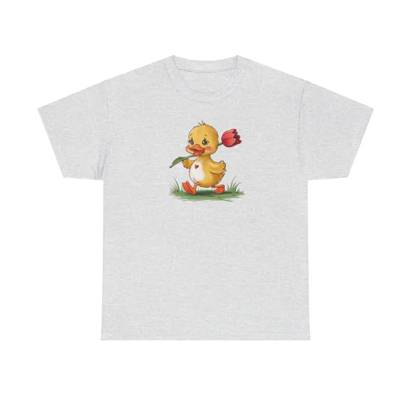 Duckling With A Tulip Tee - Heavy Cotton Unisex - DipaliZ