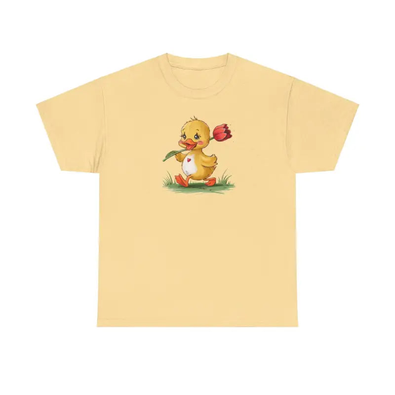Duckling With A Tulip Tee - Heavy Cotton Unisex - DipaliZ