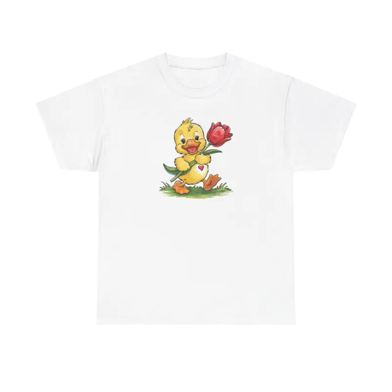 Adorable Duckling Heavy Cotton Tee - Cute Comfort - DipaliZ