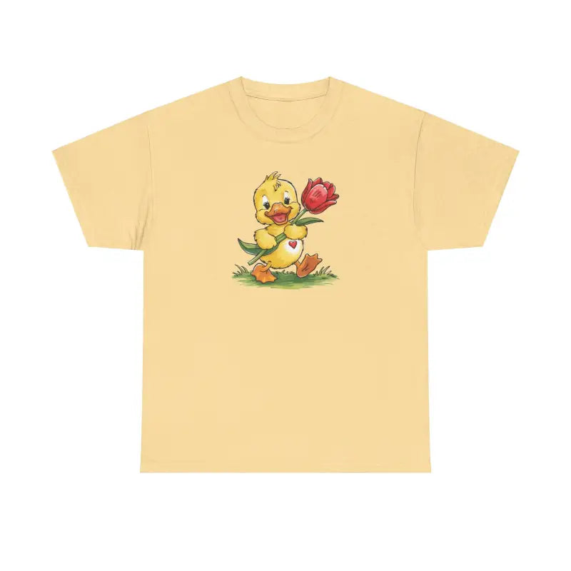 Adorable Duckling Heavy Cotton Tee - Cute Comfort - DipaliZ