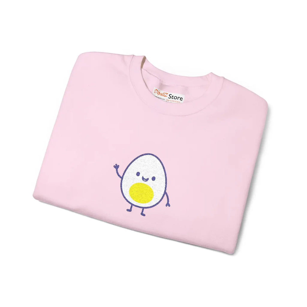 Cute Egg Embroidered Sweatshirt - Cozy Vibes Everyday - DipaliZ
