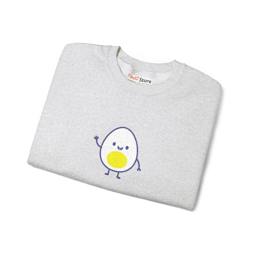 Cute Egg Embroidered Sweatshirt - Cozy Vibes Everyday - DipaliZ