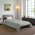 Teal Comforter - Cute Fox Polyester Design - DipaliZ