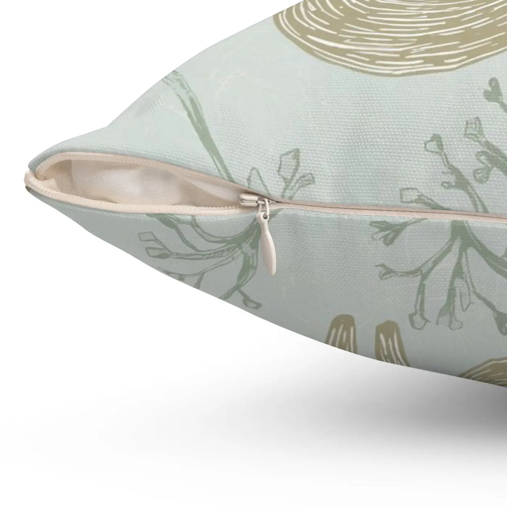 Fox Square Throw Pillow - Spun Polyester Luxury - DipaliZ