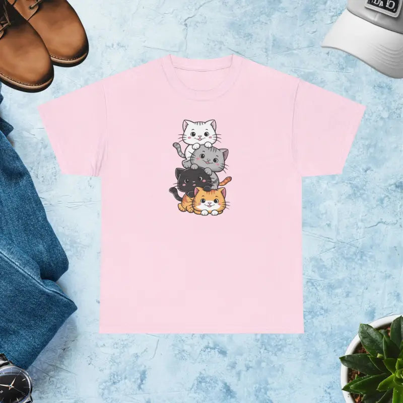 Kittens Unisex Heavy Cotton Tee - Cute Cat Lover Design - DipaliZ