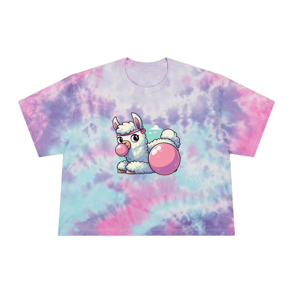 Llama Tie-Dye Crop Tee - Cute Vibes for Any Wardrobe - DipaliZ