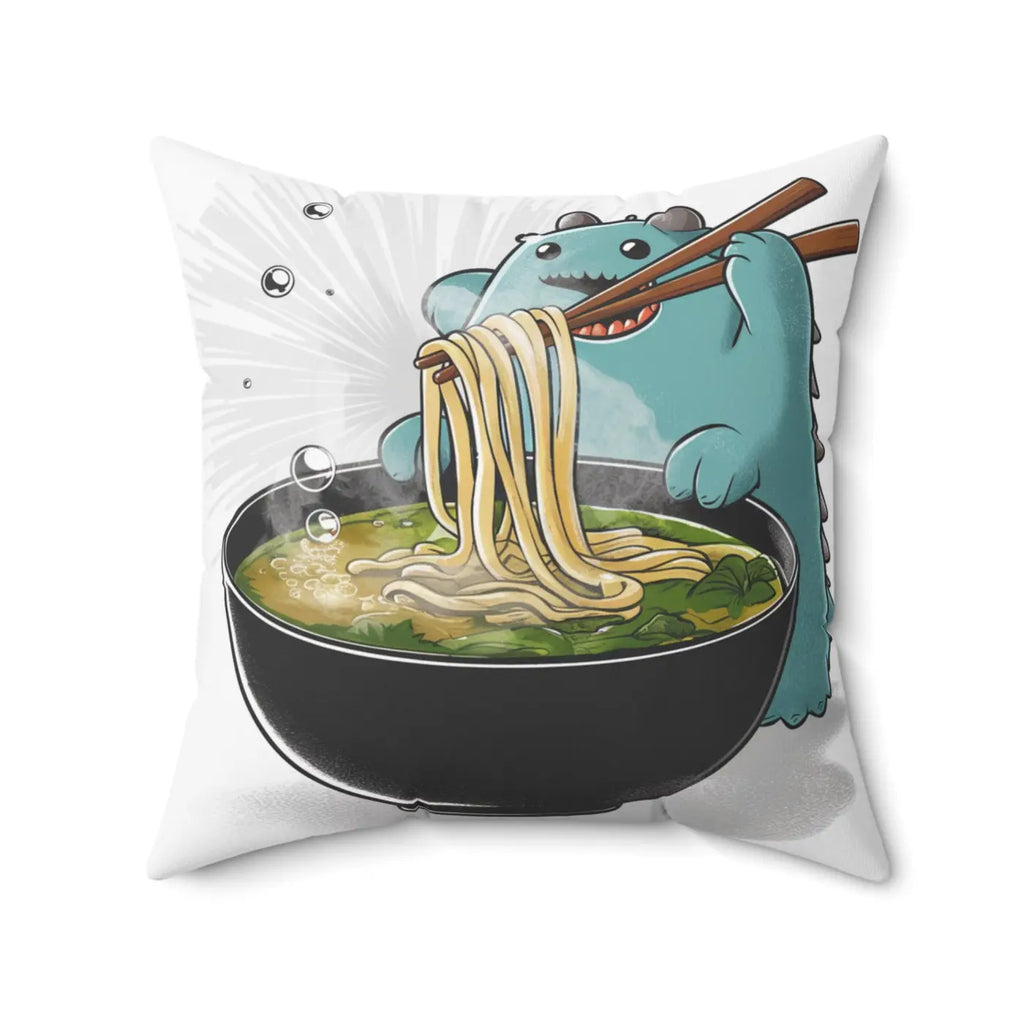 Adorable Monster Ramen Throw Pillow - Cozy Home Decor - DipaliZ