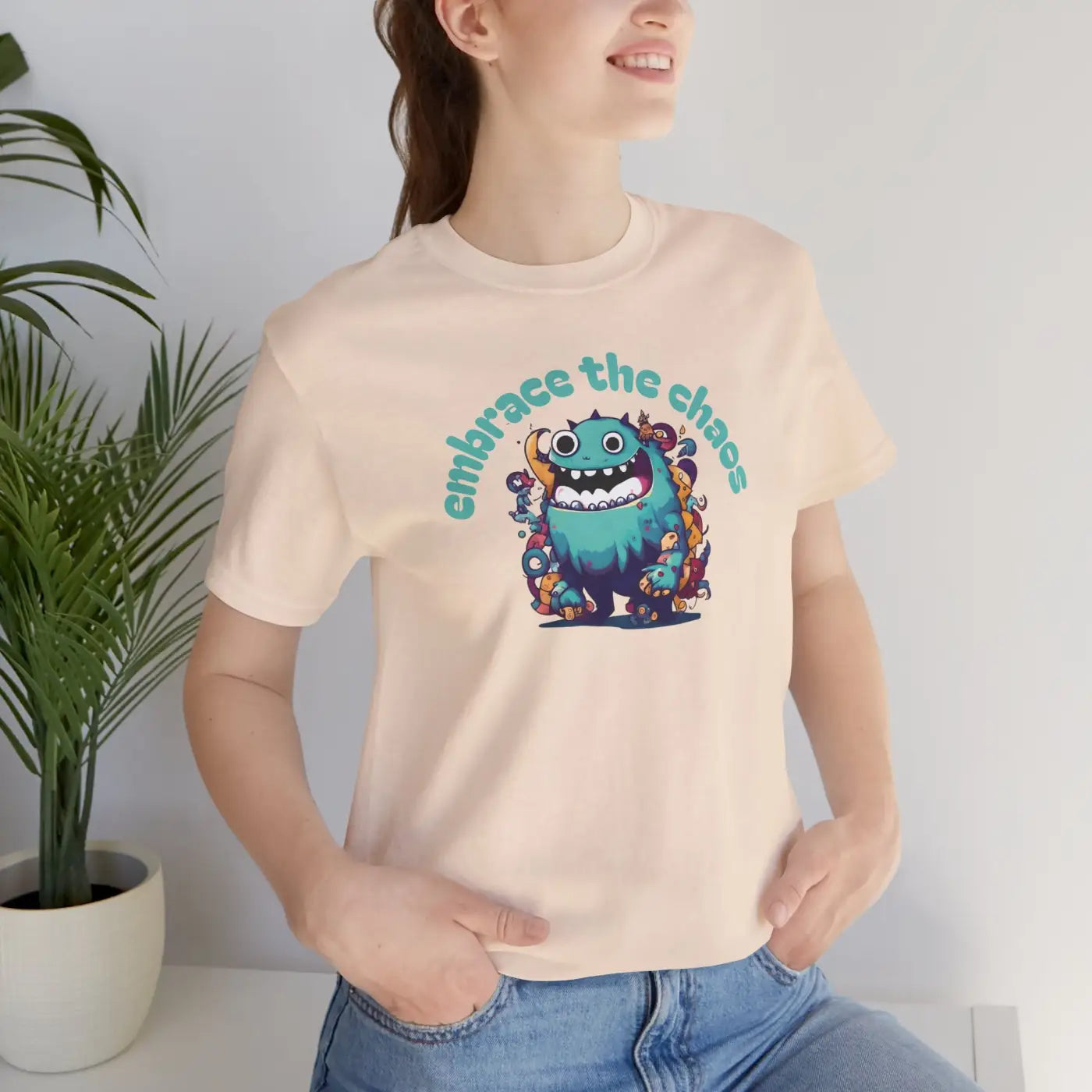 Cute Monster Tee - Soft Cotton Unisex Shirt - DipaliZ