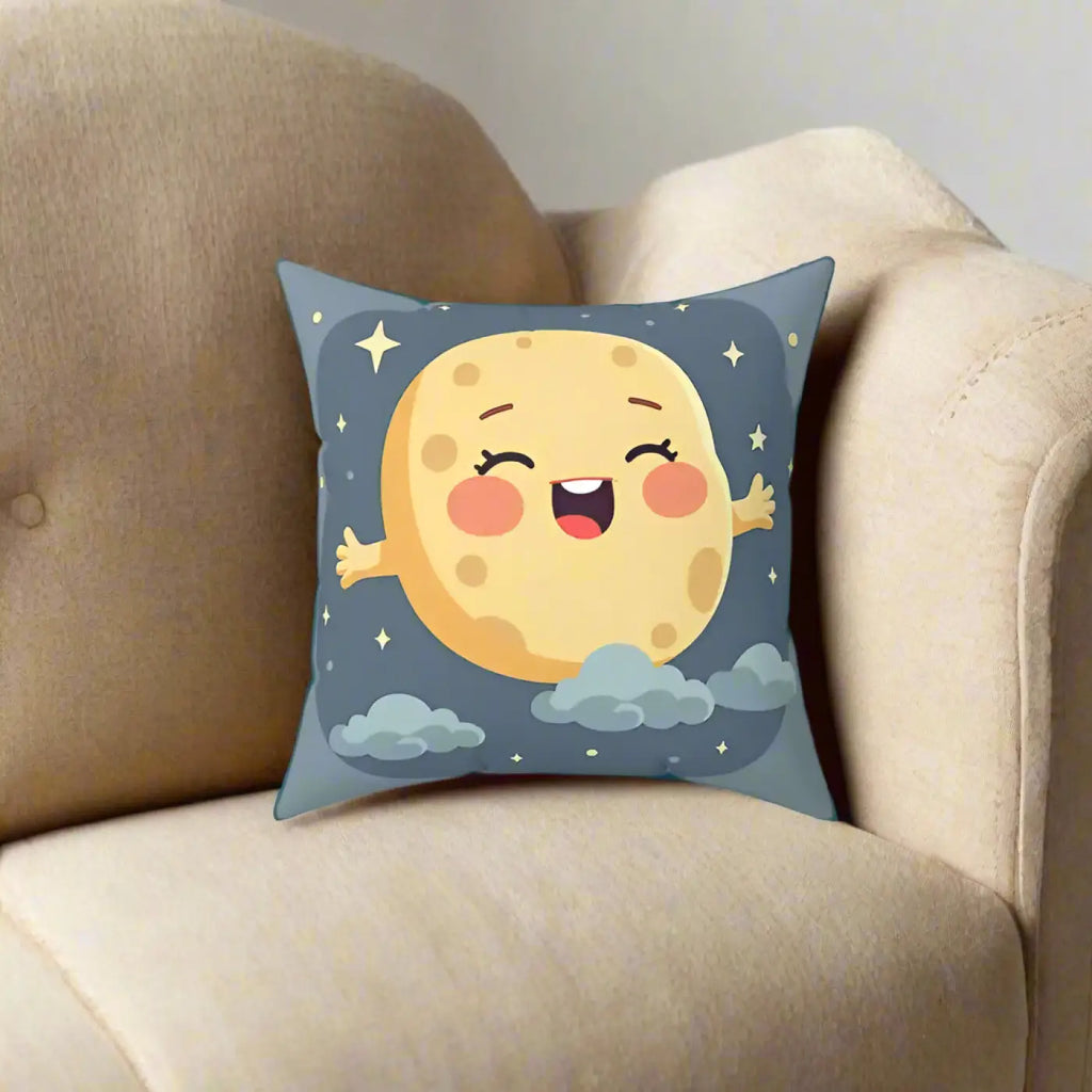 Stars Pillow - Cute Moon Cozy Decorative Cushion - DipaliZ