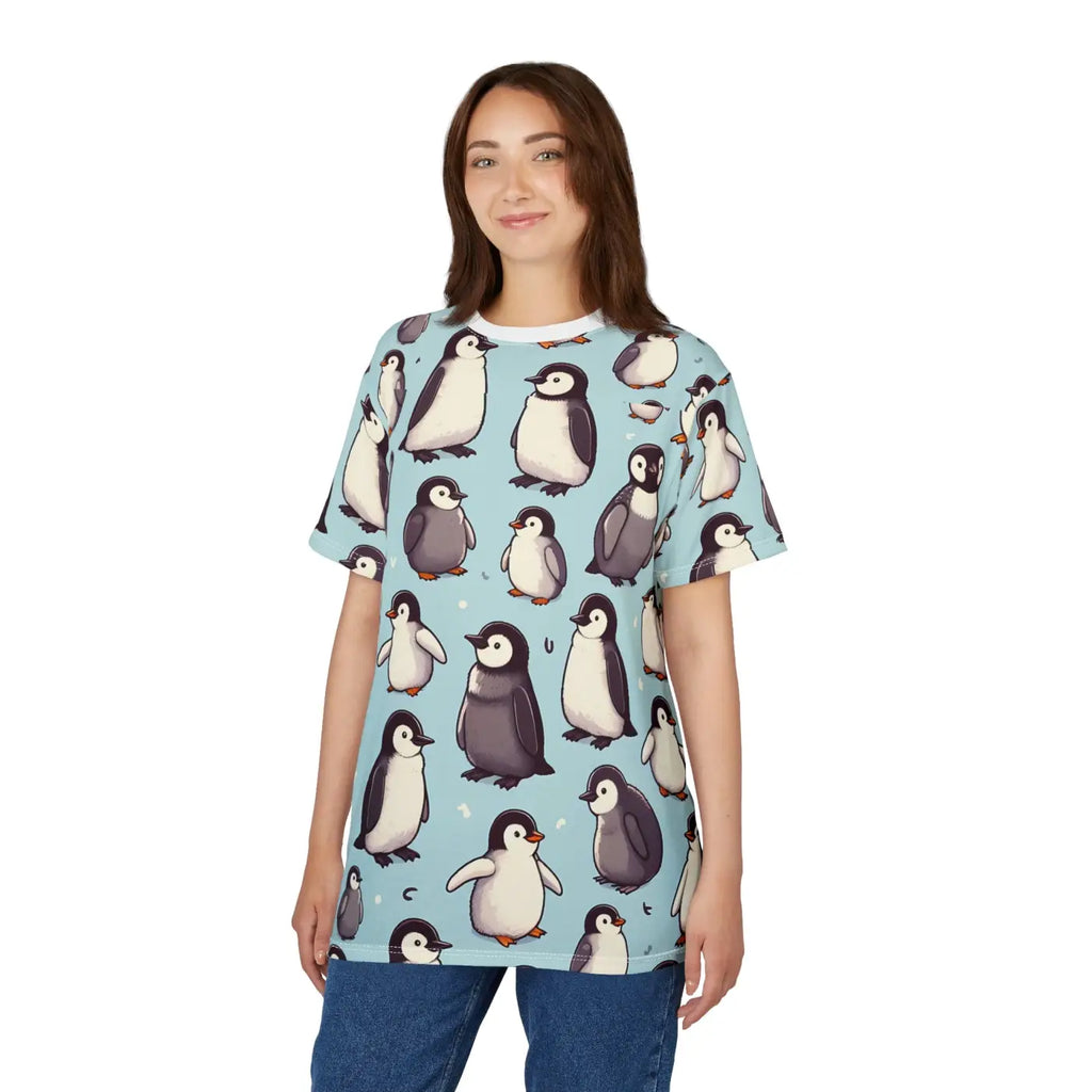 Cute Penguin Unisex Tee - Animal Lovers Casual Wear - DipaliZ