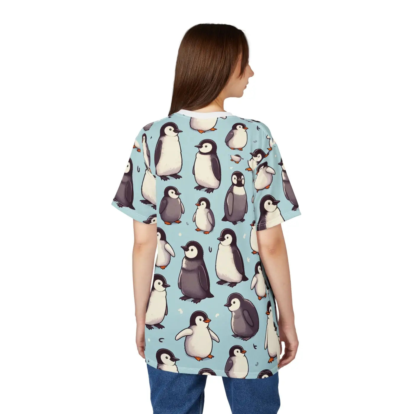 Cute Penguin Unisex Tee - Animal Lovers Casual Wear - DipaliZ