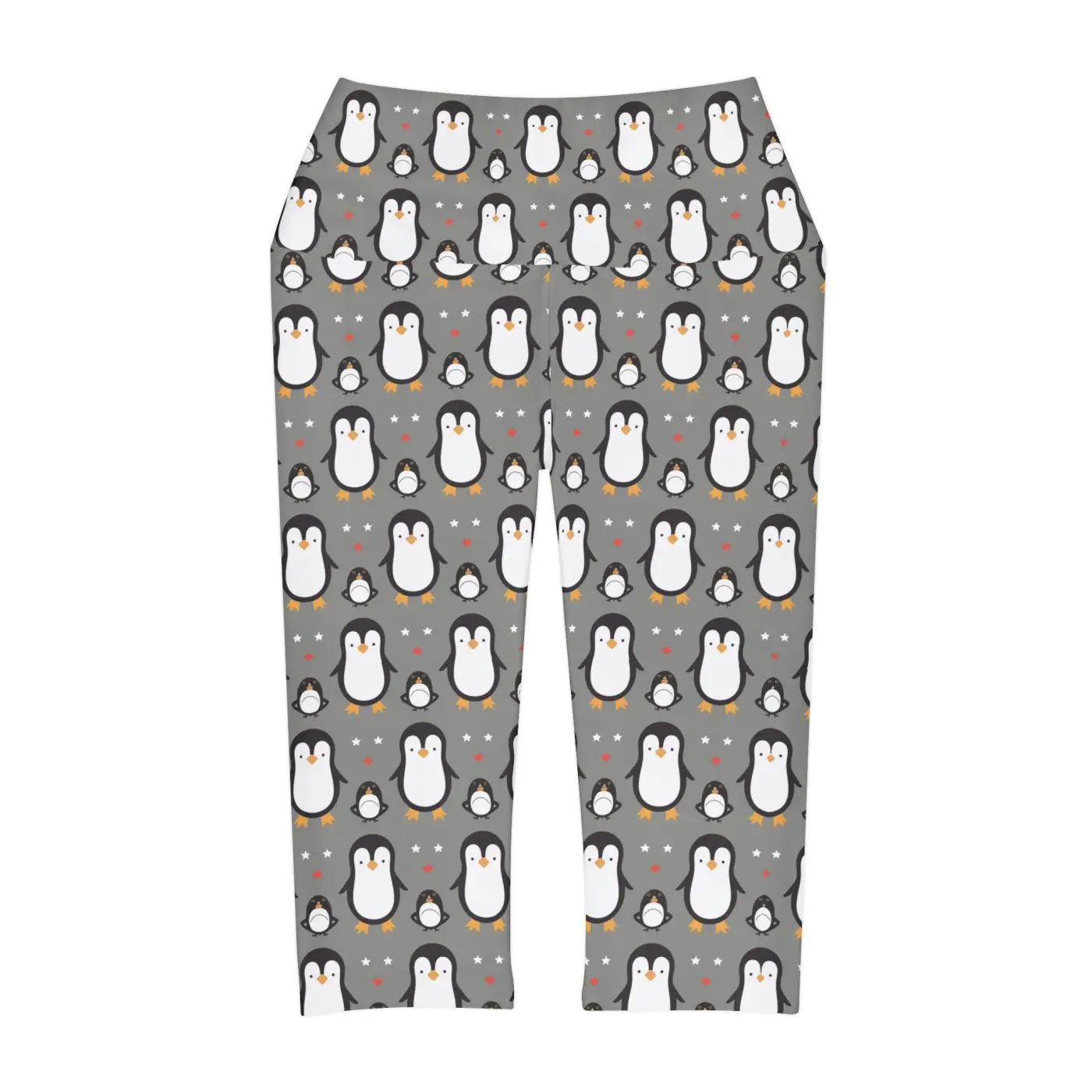Chic Cute Penguins Yoga Capri Leggings - Activewear - DipaliZ