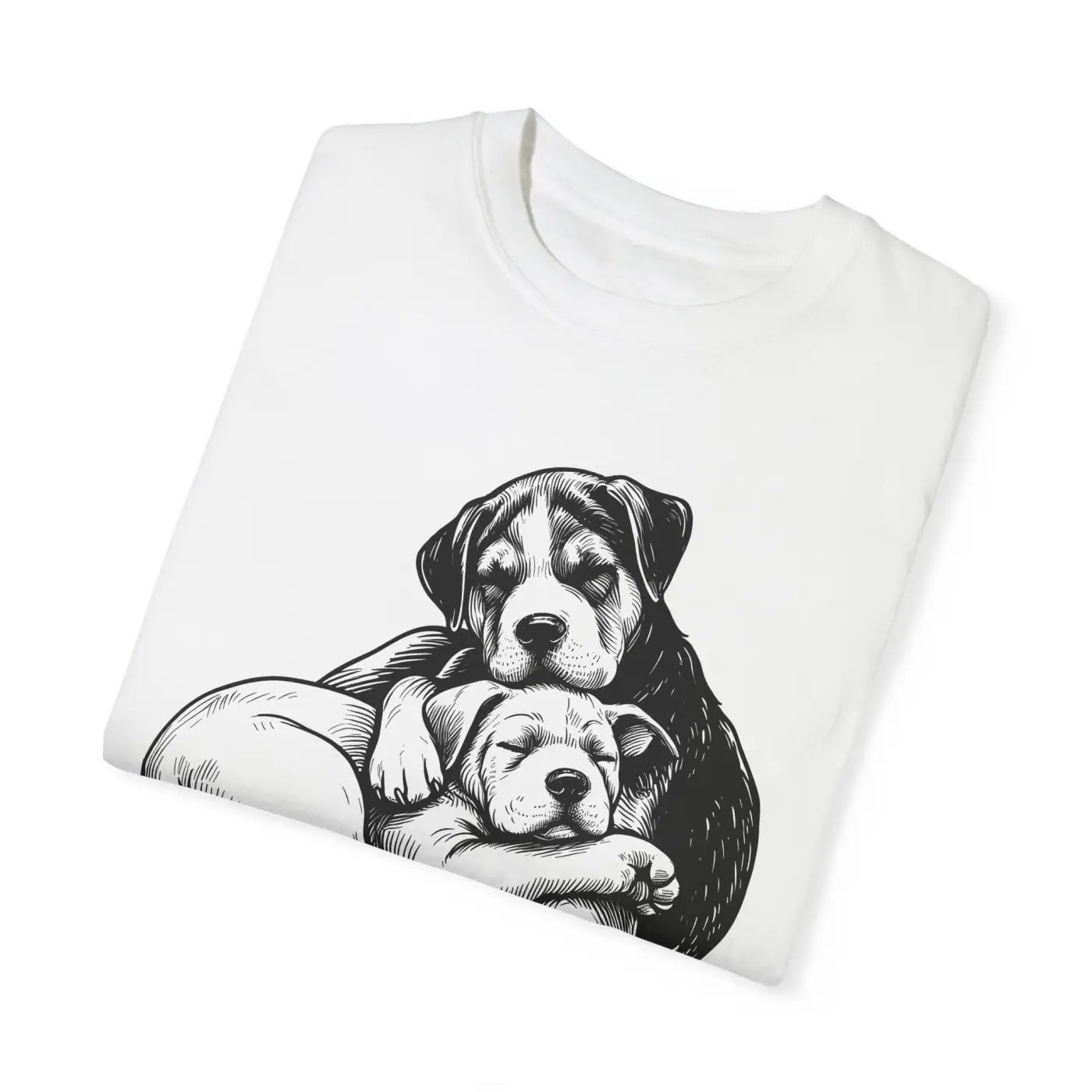 Cute Puppy Love Unisex Garment-Dyed T-Shirt - DipaliZ