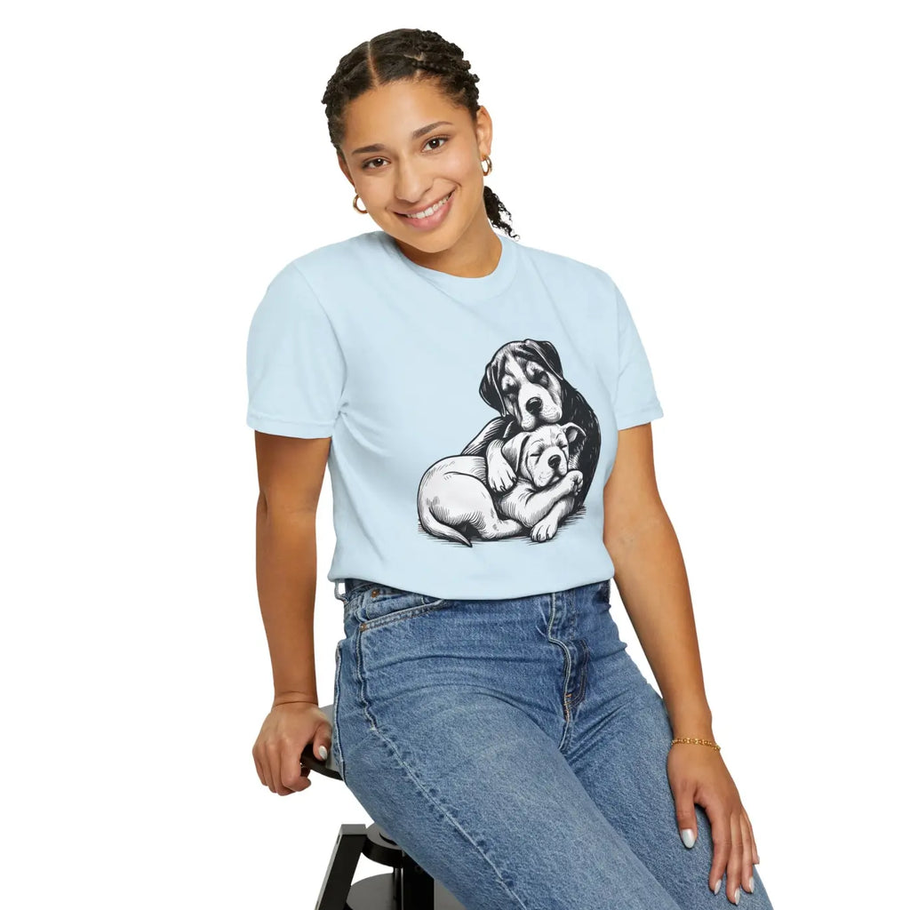 Cute Puppy Love Unisex Garment-Dyed T-Shirt - DipaliZ