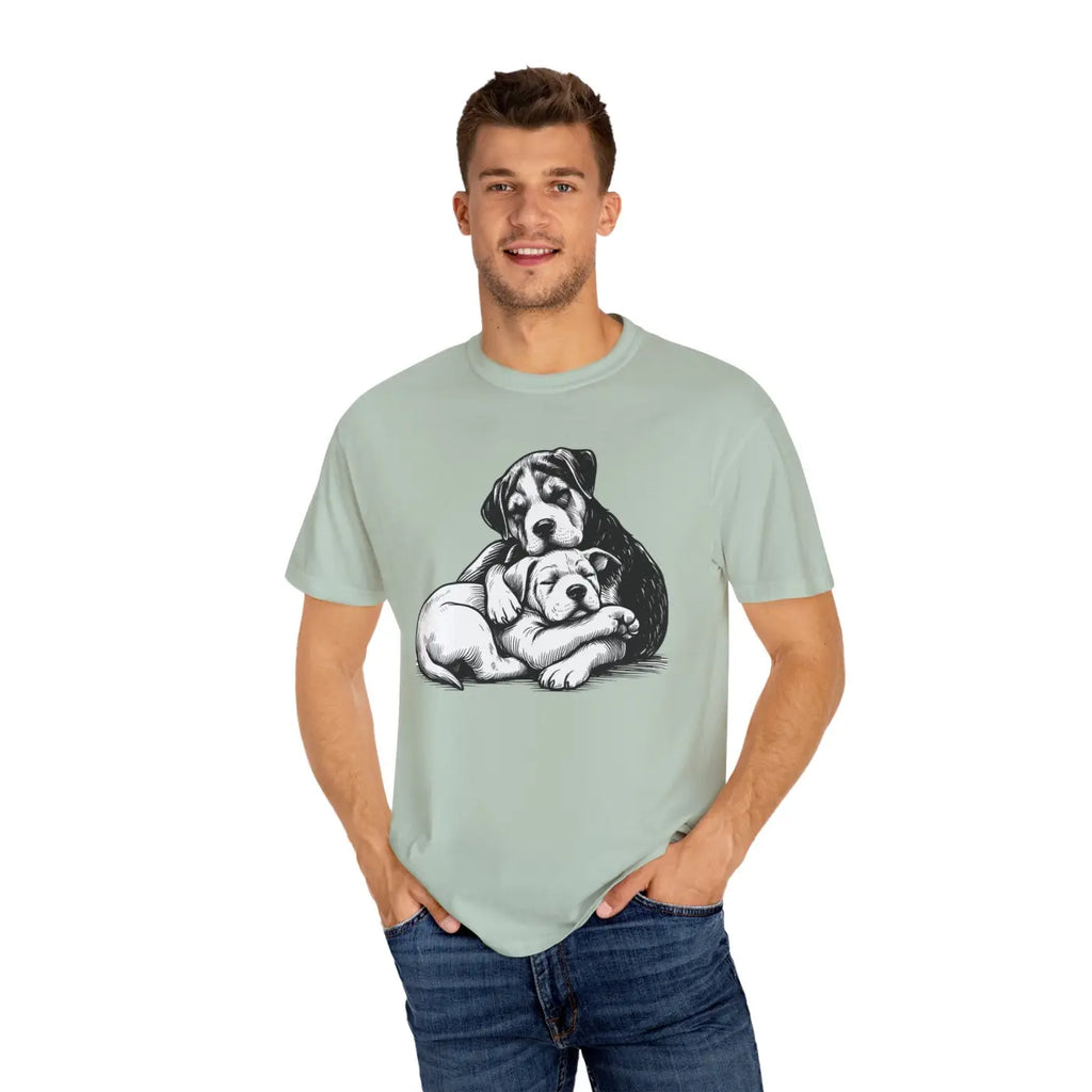 Cute Puppy Love Unisex Garment-Dyed T-Shirt - DipaliZ