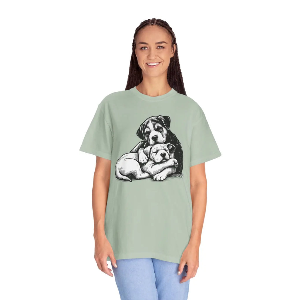 Cute Puppy Love Unisex Garment-Dyed T-Shirt - DipaliZ