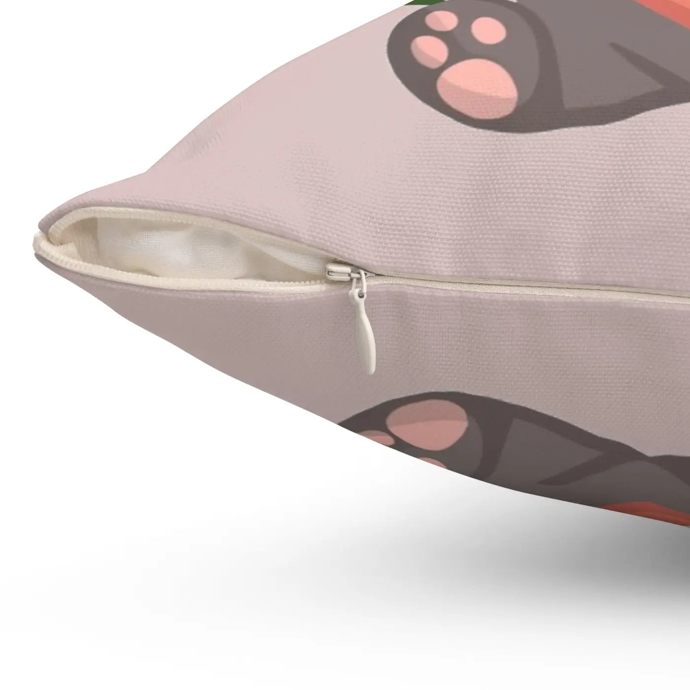 Teddy Bear Square Pillow - Polyester Heart Design - DipaliZ
