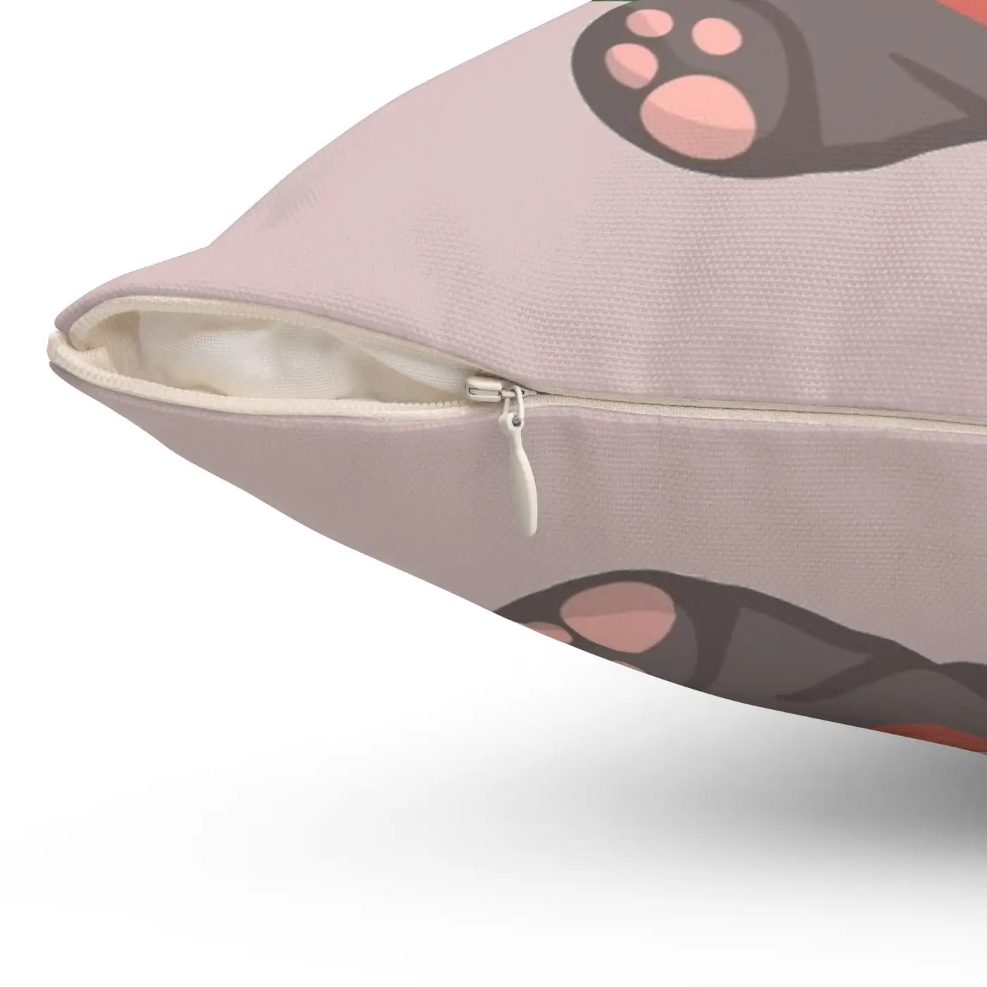 Teddy Bear Square Pillow - Polyester Heart Design - DipaliZ
