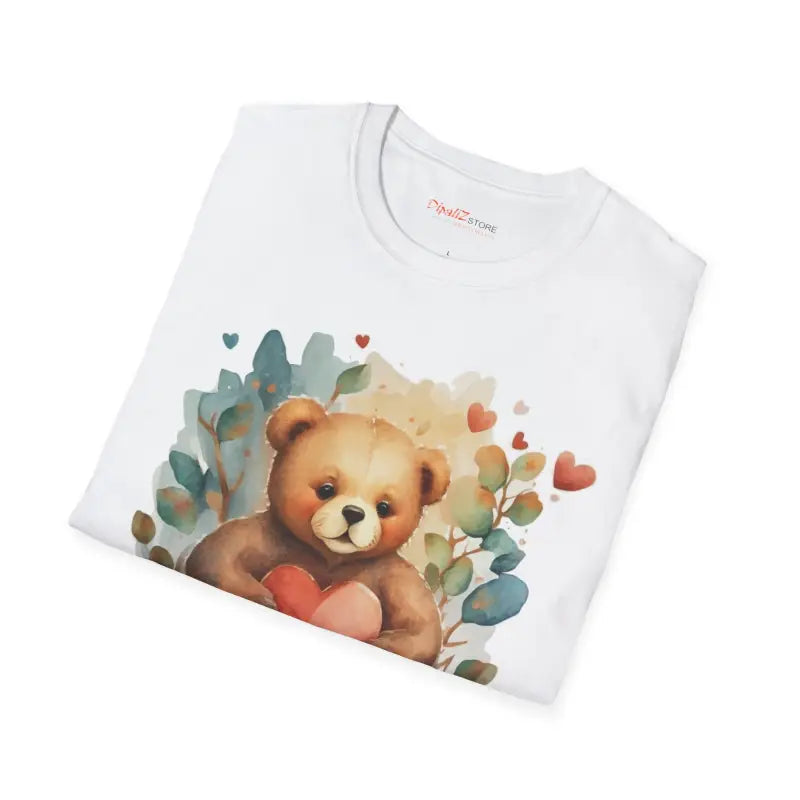 Cute Teddy Bear Softstyle T Shirt - Unisex Cotton Tee - DipaliZ