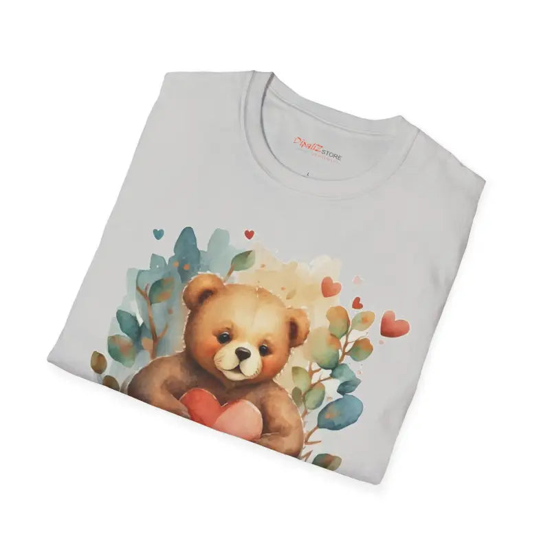 Cute Teddy Bear Softstyle T Shirt - Unisex Cotton Tee - DipaliZ