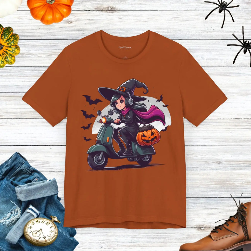 Witchy Scooter Vibes Unisex Tee - Halloween Style - DipaliZ