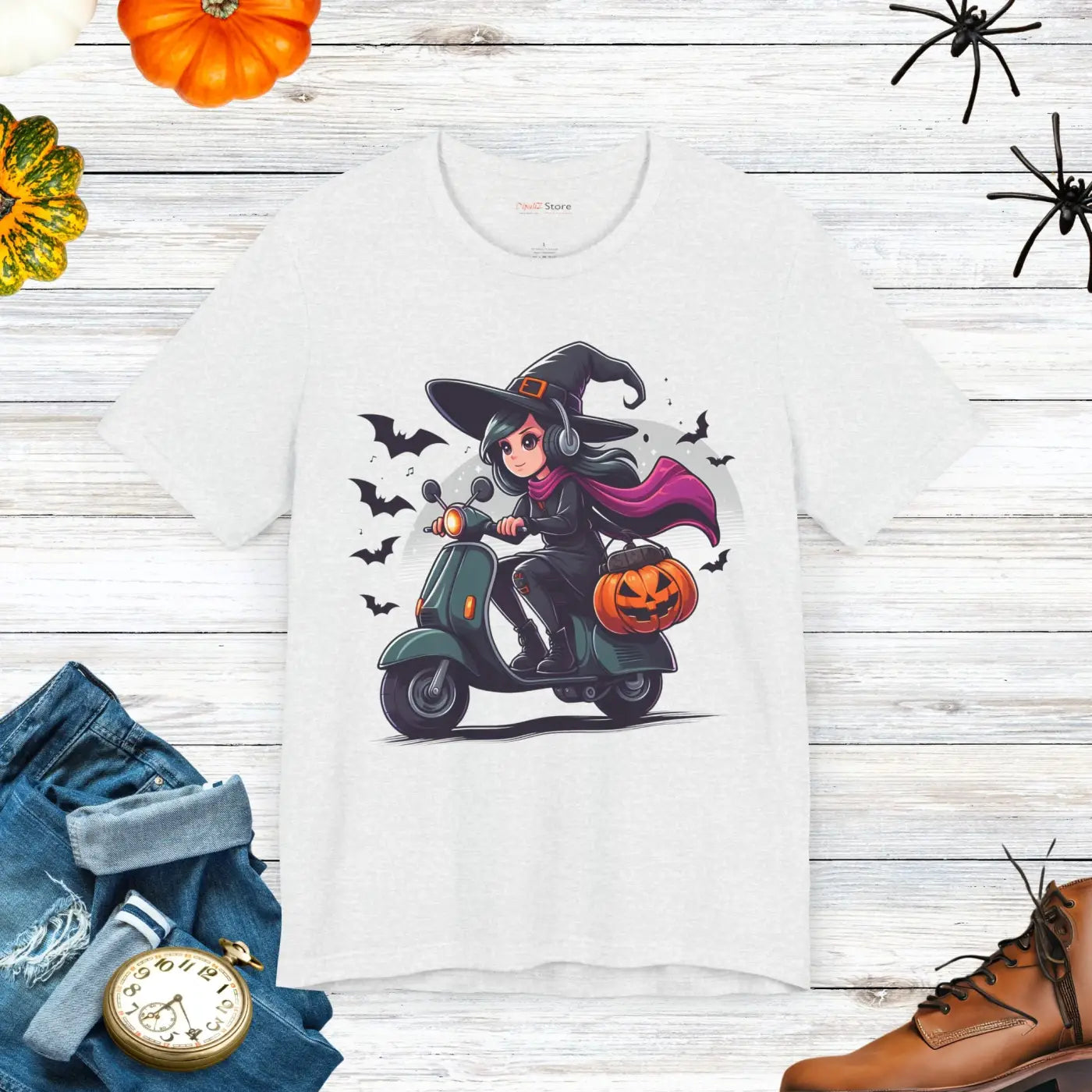 Witchy Scooter Vibes Unisex Tee - Halloween Style - DipaliZ