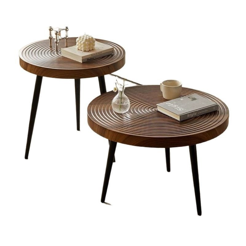 Japanese-style Creative Solid Wood Growth-Ring Coffee Table For The Living Room