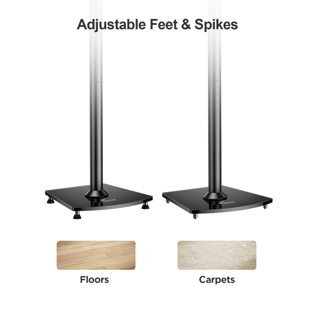 ErgoAV 1-Pair Fixed Height Sonos Speaker Stands 34"