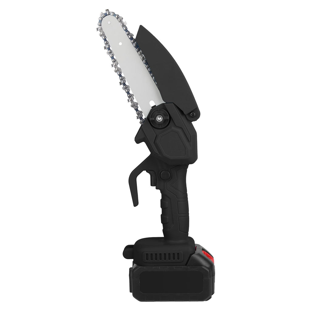 Electric Mini Chainsaw Portable Handheld Cordless Small Chain Saw Battery Powered with 2Pcs 2200mAh Rechargeable Batteries 4in/6in Chains for Pruning