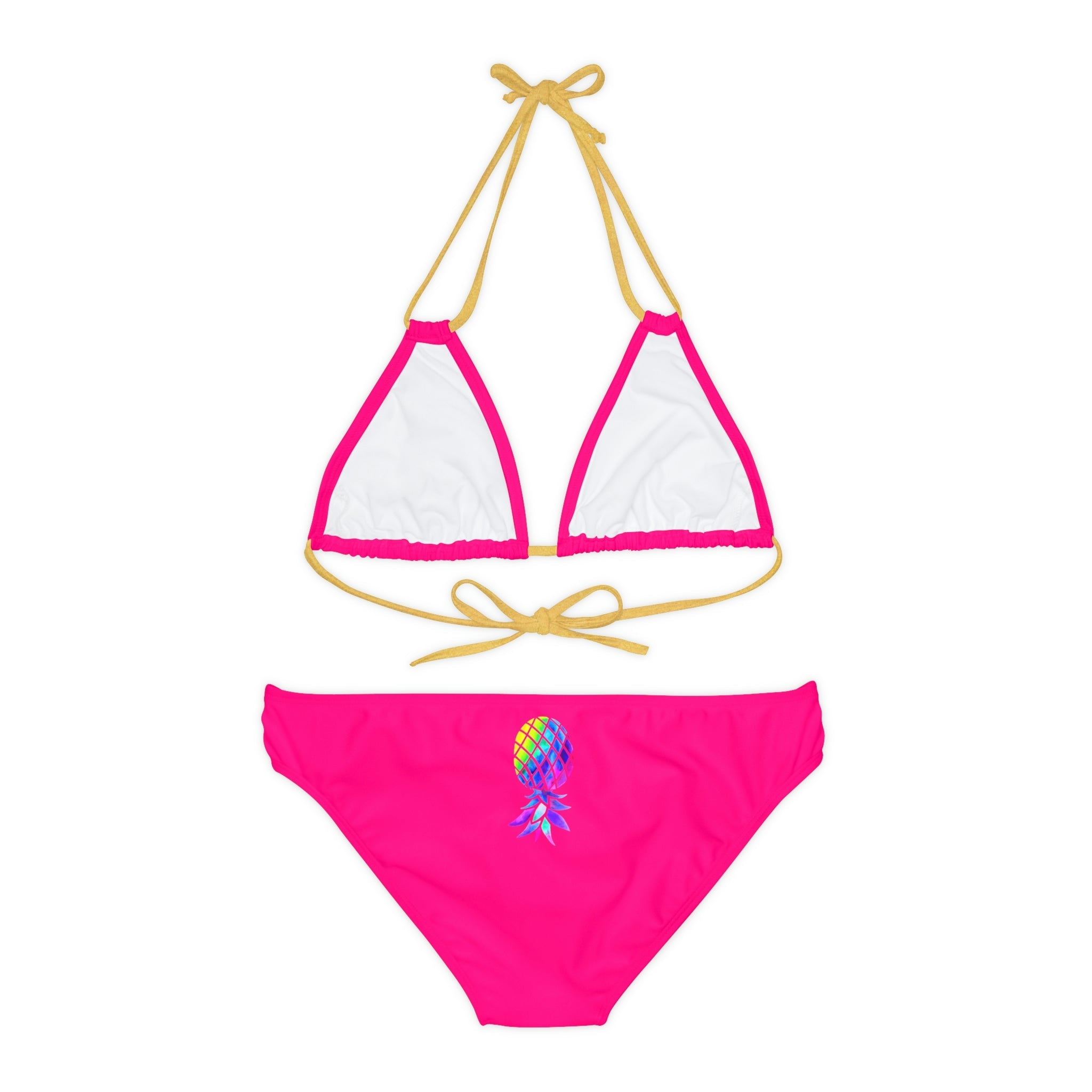 Upside down Pineapple Strappy Bikini Set