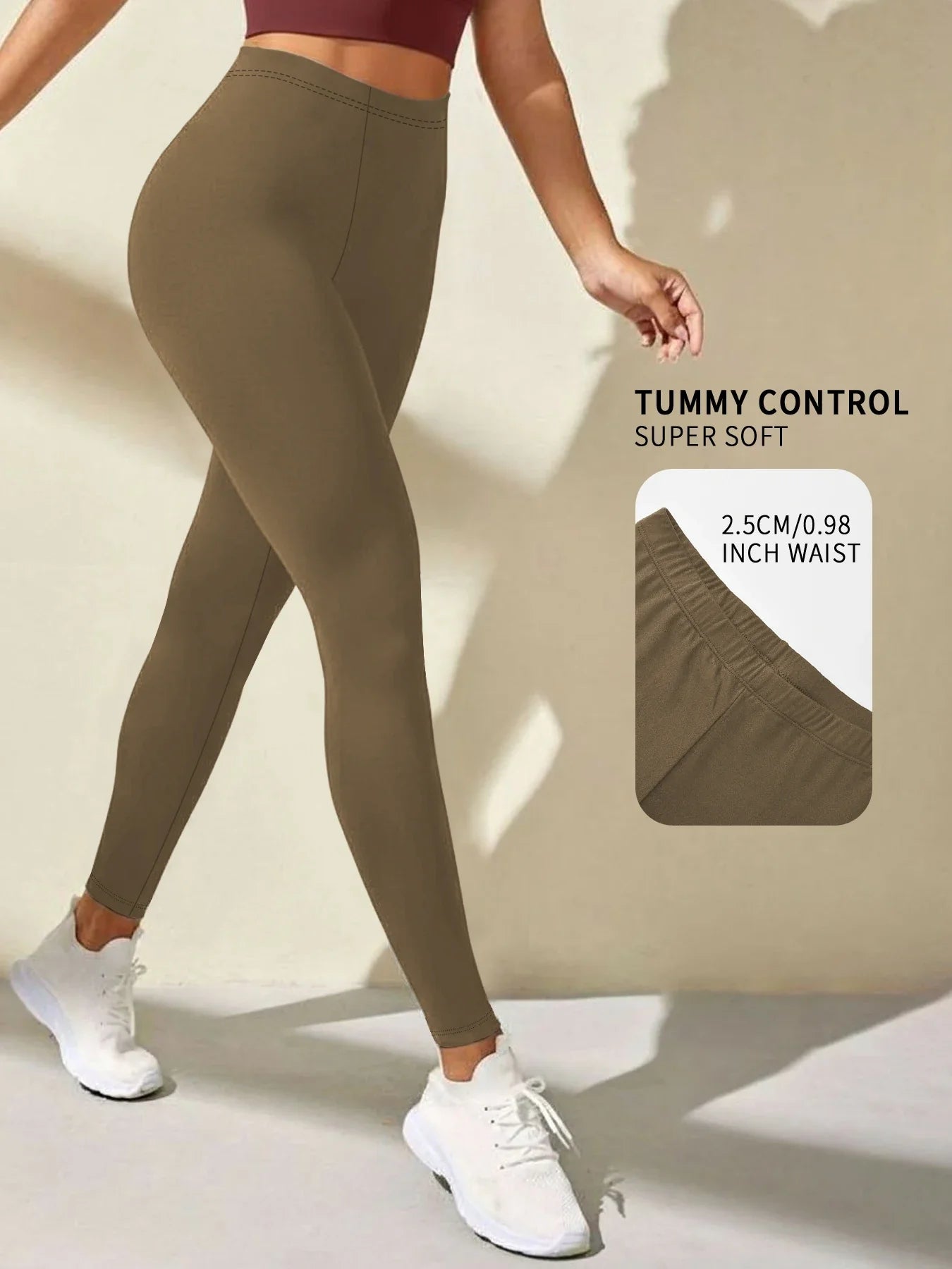 Super Soft Leggings for Women - High Elasticity Tights for Yoga Running Workout Casual Wear