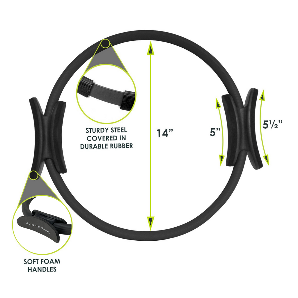 JupiterGear Pilates Resistance Ring for Strengthening Core Muscles and Improving Balance