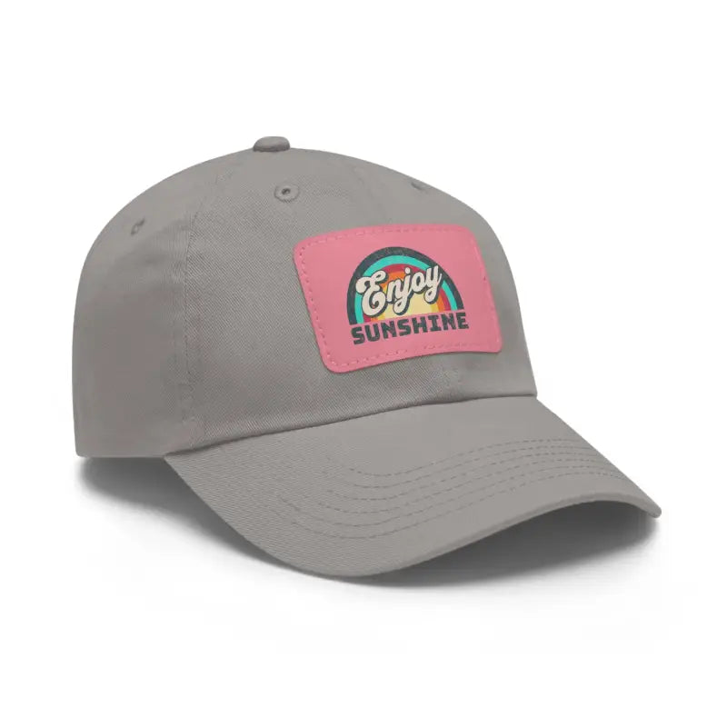 Dat Hats Enjoy Sunshine Dad Hat - Leather Patch - DipaliZ