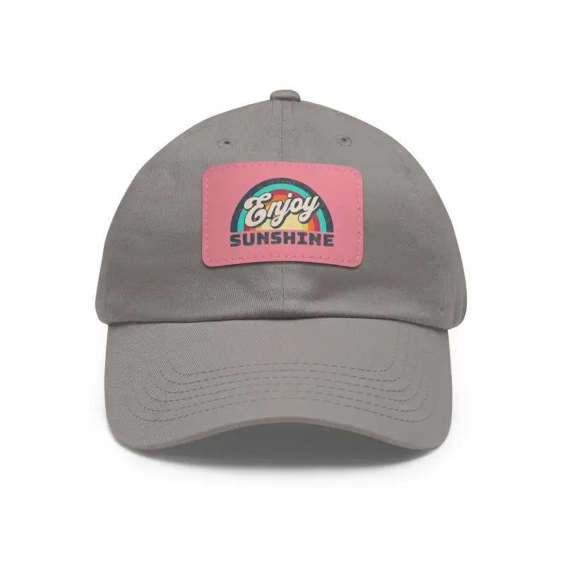 Dat Hats Enjoy Sunshine Dad Hat - Leather Patch - DipaliZ