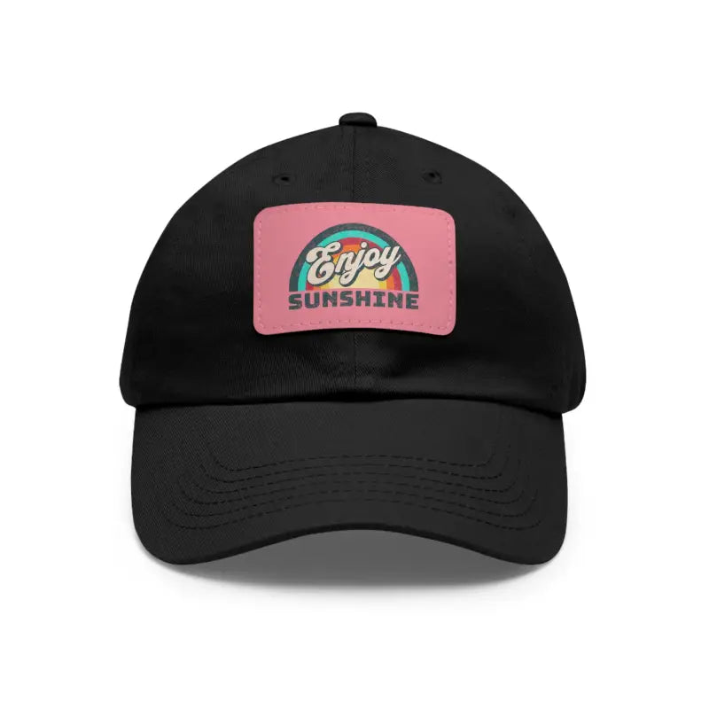 Dat Hats Enjoy Sunshine Dad Hat - Leather Patch - DipaliZ