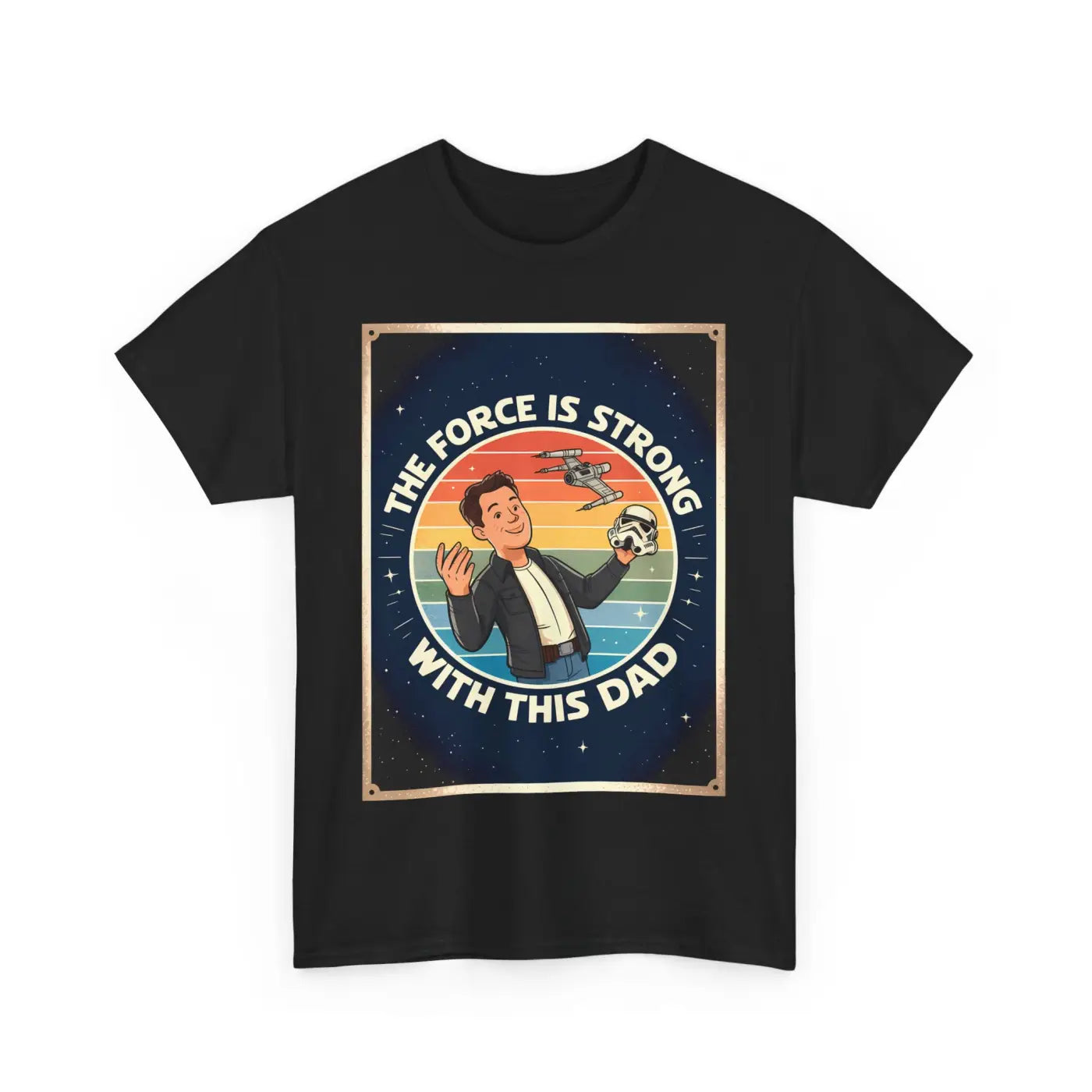 Heavy Cotton Dad Shirt - Retro Geek Star Force Design - DipaliZ