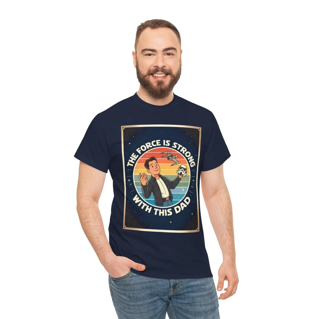 Heavy Cotton Dad Shirt - Retro Geek Star Force Design - DipaliZ