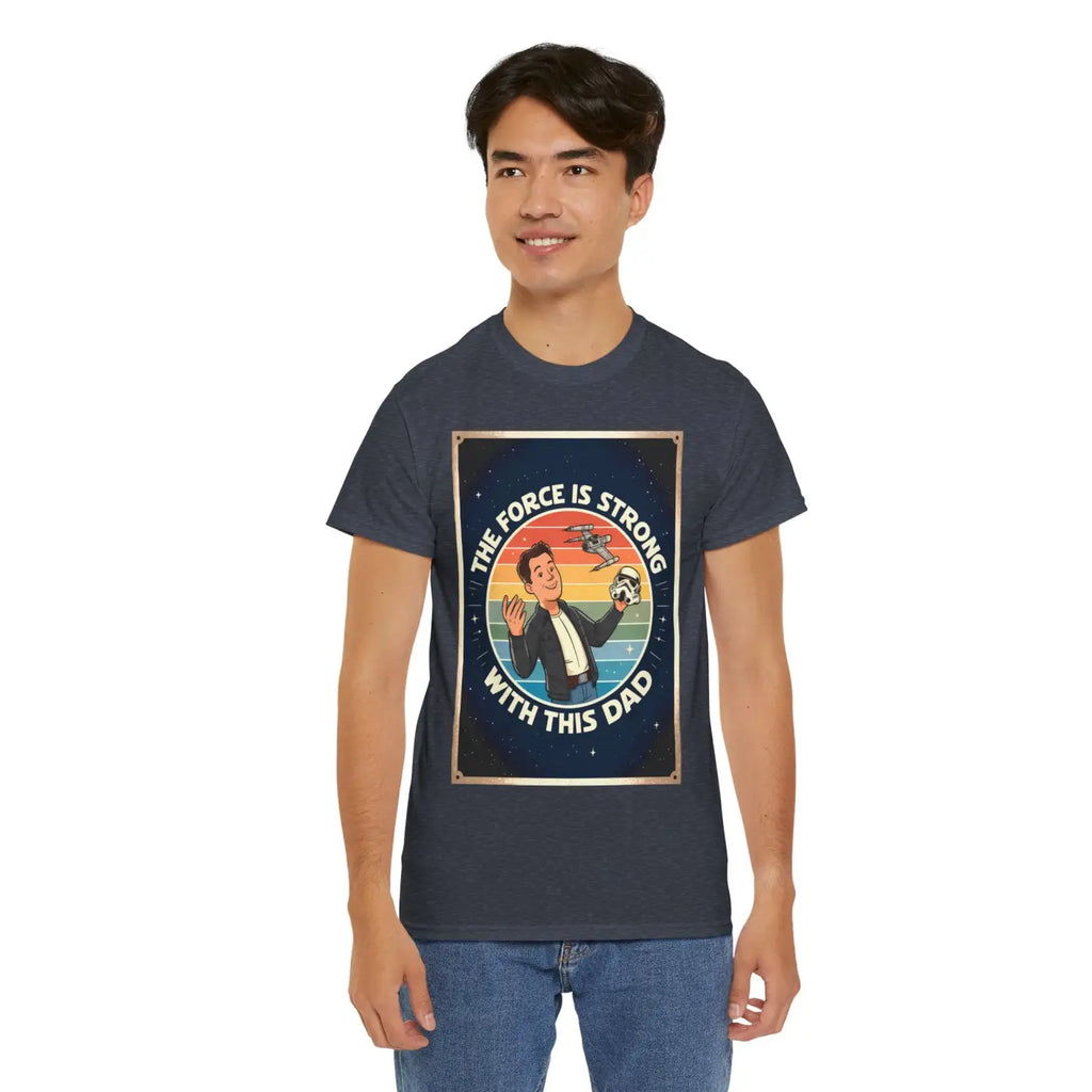 Heavy Cotton Dad Shirt - Retro Geek Star Force Design - DipaliZ