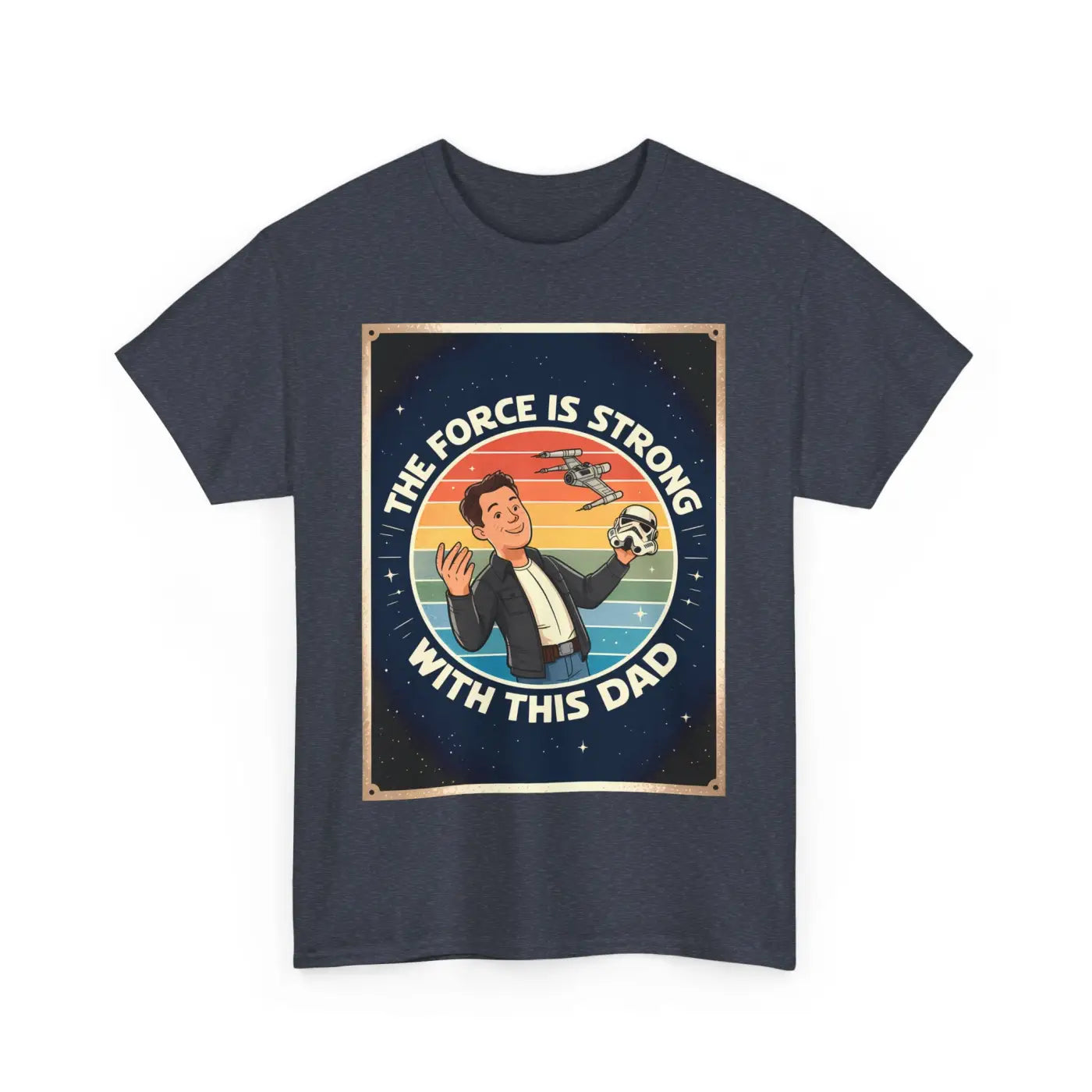 Heavy Cotton Dad Shirt - Retro Geek Star Force Design - DipaliZ