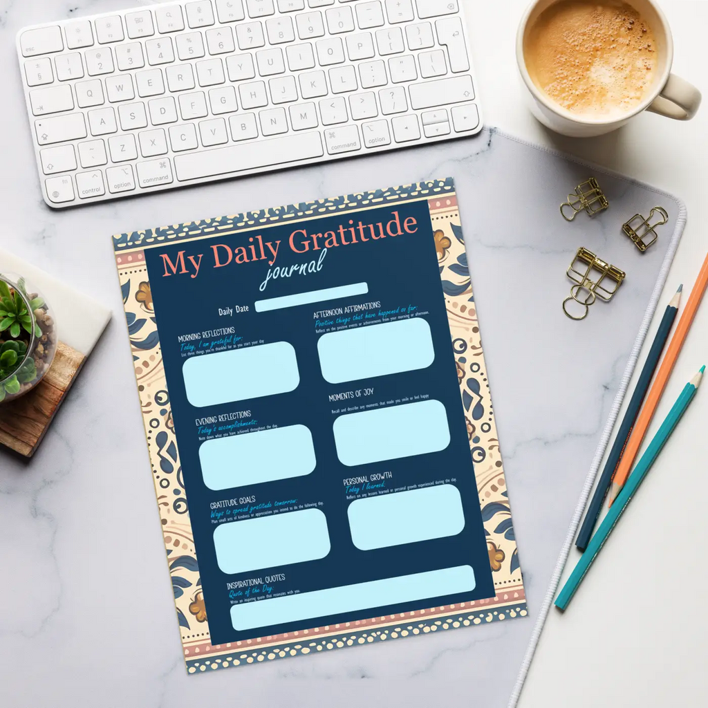 Daily Gratitude Journal - Joyful Energy Notepad - DipaliZ