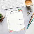 Bright Floral Daily Planner - Colorful Elegance - DipaliZ