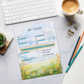 Vibrant Meadow Flowers Daily Overview Notepad - DipaliZ