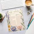 Floral Notepad - Magnetic Tear-Away Pages for Daily Reflections - DipaliZ