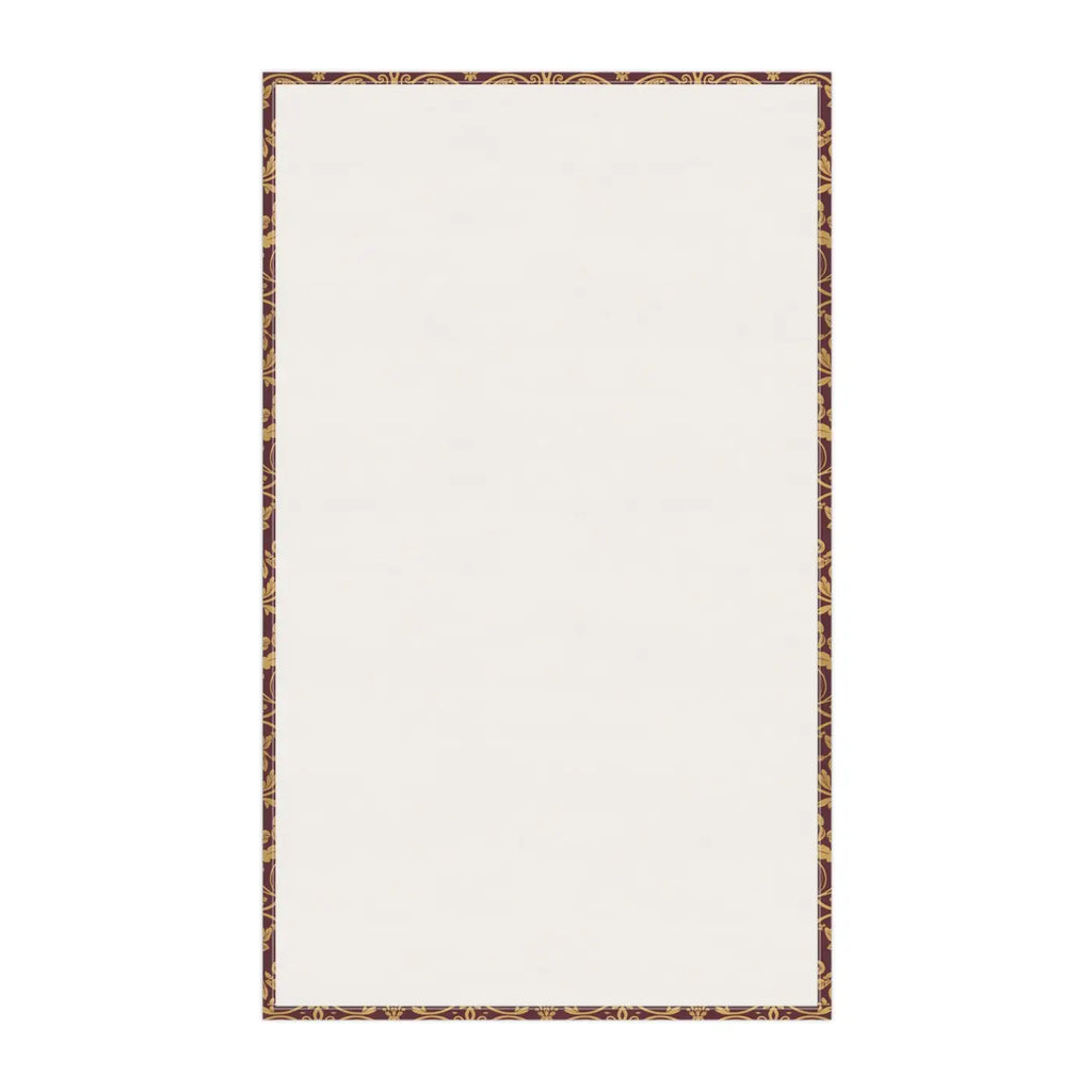 Vintage Damask Charm Tea Towel - Auburn Gold Lightweight - DipaliZ