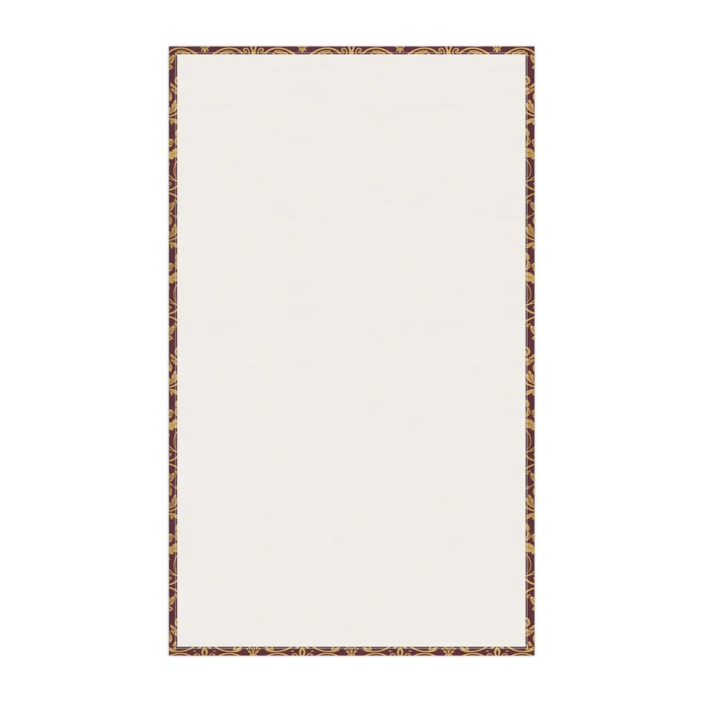 Vintage Damask Charm Tea Towel - Auburn Gold Lightweight - DipaliZ