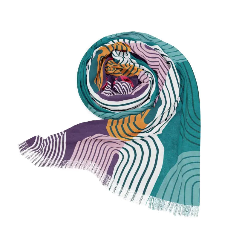 Abstract Line Striped Pattern Scarf Stole - DipaliZ
