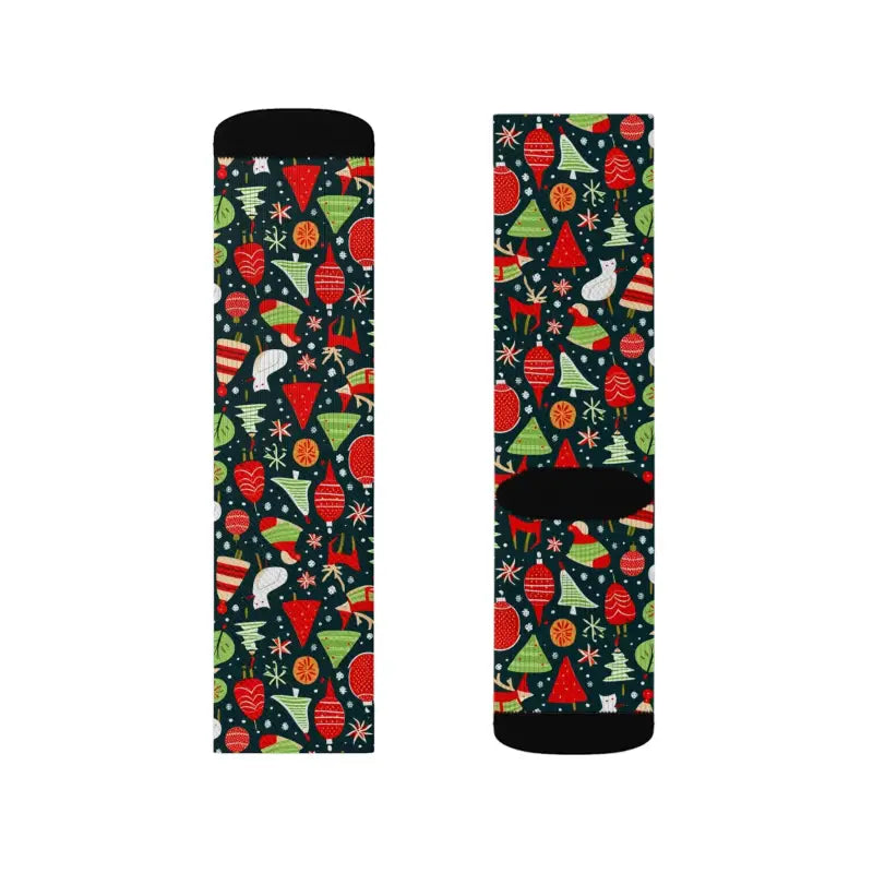 Festive Pattern Christmas Socks - Holiday Vibes - DipaliZ